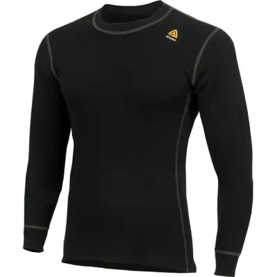 Aclima M's WarmWool Crewneck Shirt Jet Black