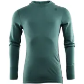 Aclima M's WarmWool Hood Sweater North Atlantic / Jet Black