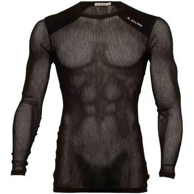 Aclima M's WoolNet Light Crewneck Jet Black