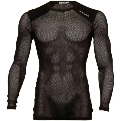 Aclima M's WoolNet Light Crewneck Jet Black