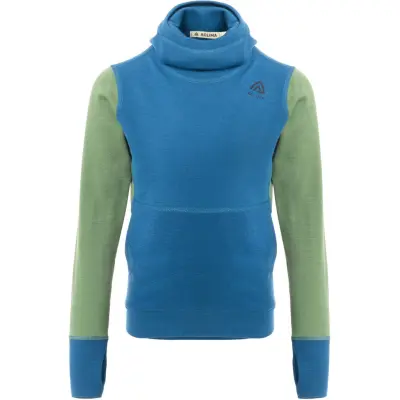 Aclima WarmWool Hoodsweater Kids Corsair/Dill