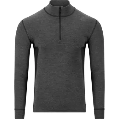 Aclima WarmWool Mock Neck with Zip Man Marengo/Jet Black