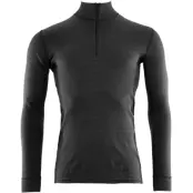 Aclima WarmWool Mockneck Man Marengo/Jet Black
