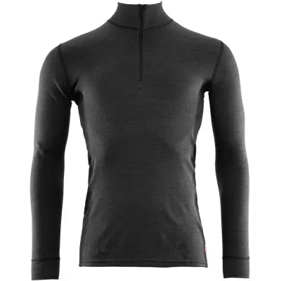 Aclima WarmWool Mockneck Man Marengo/Jet Black