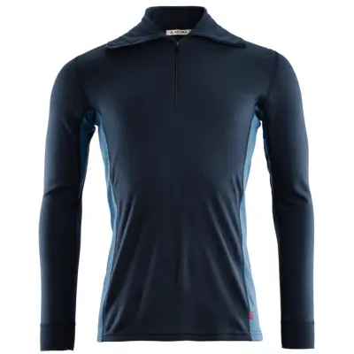 Aclima WarmWool polo M's Navy Blazer/Coastal Fjord