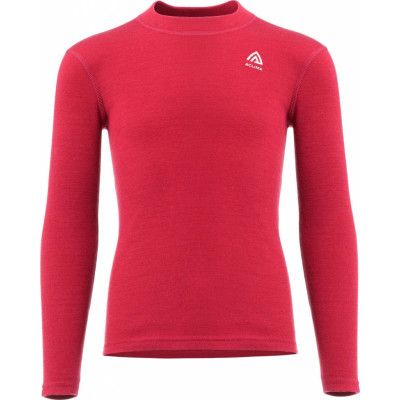 Aclima Warmwool Shirt Crew Neck Children Jester Red/Beige Melange