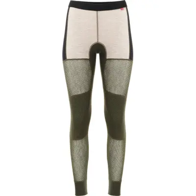 Aclima Women's WoolNet Hybrid Longs Tarmac/Beige Melange/Jet Black