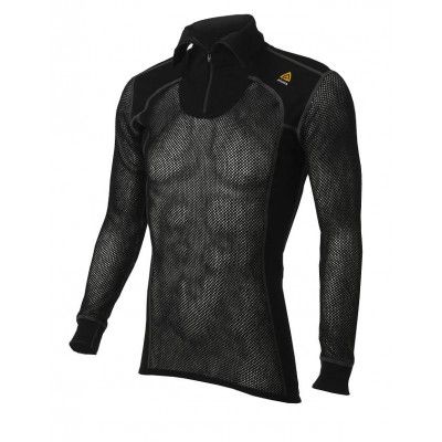 Aclima Woolnet Polo Zip herr