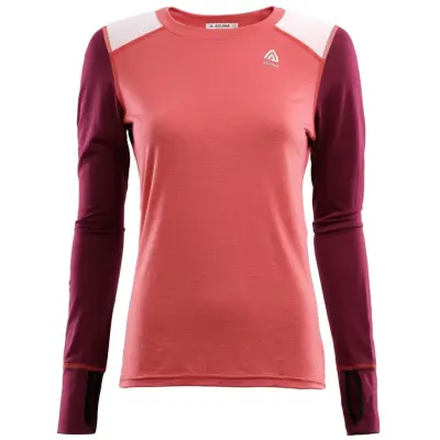 Aclima W's Lightwool Reinforced Crewneck Baked Apple/Zinfandel/Nature