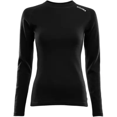 Aclima W's WarmWool Crewneck Jet Black