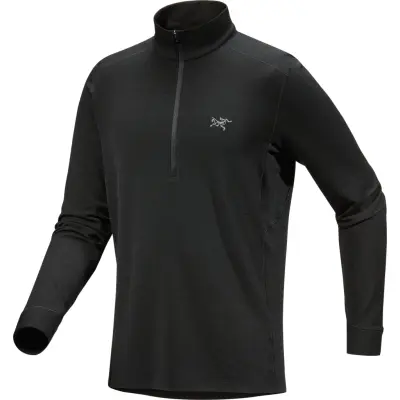 Arc'teryx Men's Rho Merino Wool Zip Neck  Black