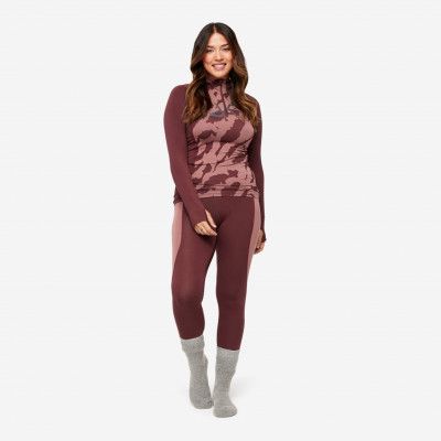 Bambooskin Base Layer Set - Dam - Dark Vintage Rose, Storlek:XS - Underställ