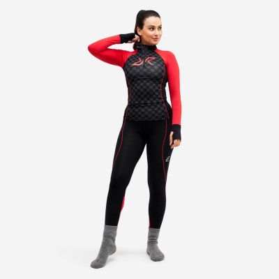 Bambooskin Base Layer Set - Dam - Formula 1 Red, Storlek:XL - Bambuunderställ