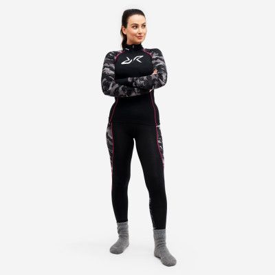 Bambooskin Base Layer Set - Dam - Smokey Camo, Storlek:XS - Underställ
