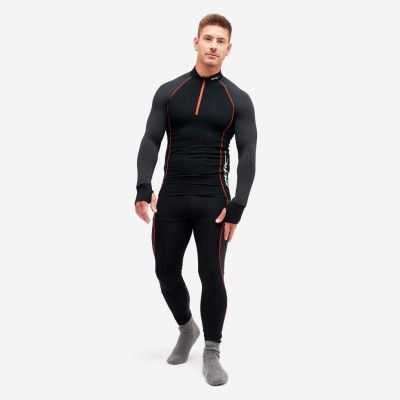Bambooskin Base Layer Set - Herr - Black/Grey, Storlek:L - Underställ