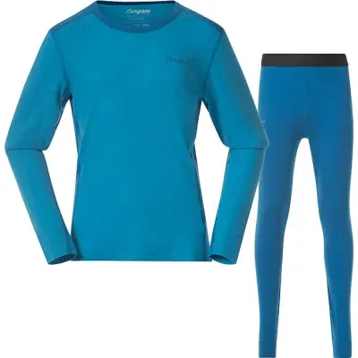Bergans  Kids/Junior Allround Merino Baselayer Set Kids/Junior Aqua Lagoon/dark Aqua Lagoon