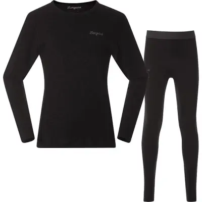 Bergans  Kids/Junior Allround Merino Baselayer Set Kids/Junior Black