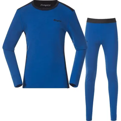 Bergans  Kids/Junior Allround Merino Baselayer Set Kids/Junior Space Blue/navy Blue