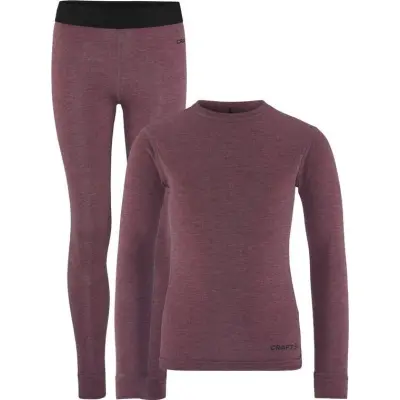 Craft Juniors' Core Wool Merino Set Rouge Melange