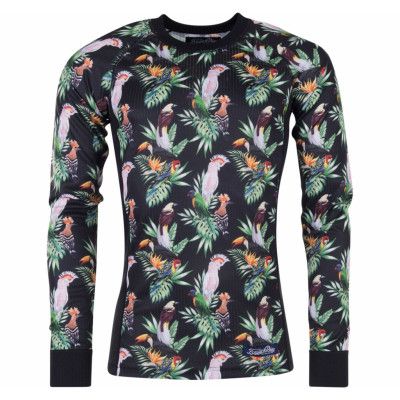 Crewneck L/S Baselayer, Black Aop, L,  Blount And Pool