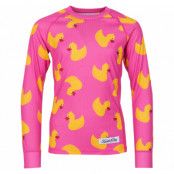 Crewneck L/S Baselayer Jr, Pink Duck, 150, Blount And Pool