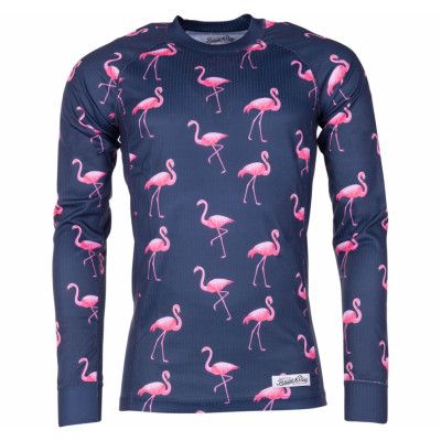 Crewneck L/S Baselayer, Navy Flamingo, Xs,  Blount And Pool