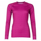 Crewneck L/S Baselayer W, Burgundy/Fuschia, 36, Swedemount