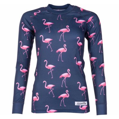 Crewneck L/S Baselayer W, Navy Flamingo, 42,  Underställströjor