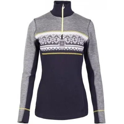 Dale Of Norway W's Rondane Fem Sweater Smoke/Navy/Yellow