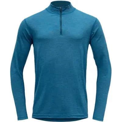 Devold Breeze Man Half Zip Neck Blue Melange