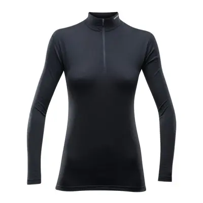 Devold Breeze Woman Half Zip Neck Black Black M