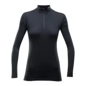 Devold Breeze Woman Half Zip Neck Black Black S