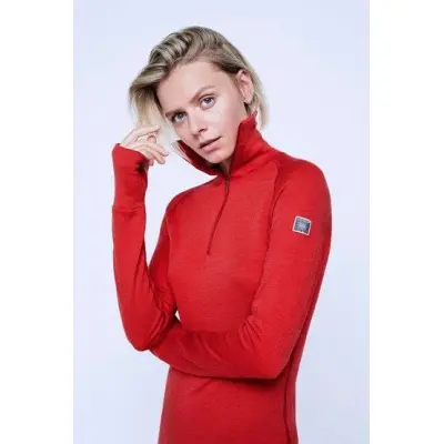 Devold Expedition Woman Zip Neck Chilli