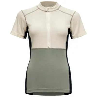 Devold Lauparen Merino 190 Zip Tee Woman Raw White/Fog/Ink