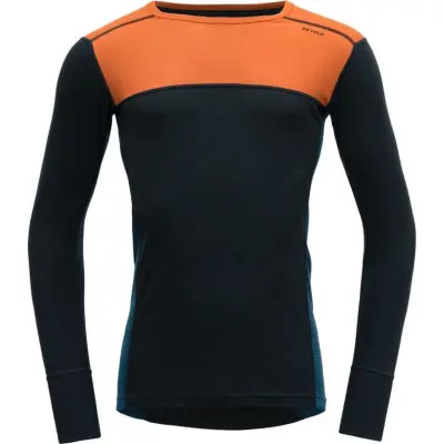 Devold Men's Lauparen Merino 190 Shirt Flame/Ink/Flood