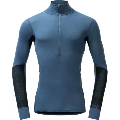 Devold Men's Wool Mesh 190 Zip Neck Berry/Ink