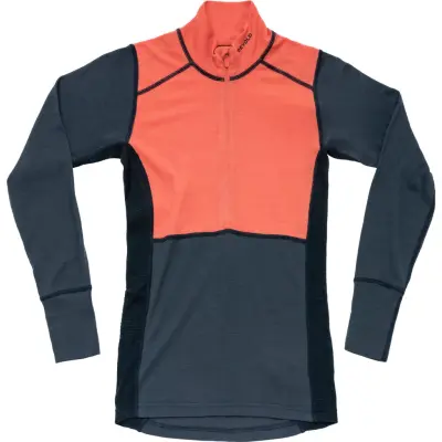 Devold Women's Lauparen Merino 190 Zip Neck Coral/Night/Ink