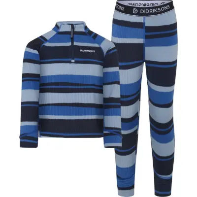 Didriksons Kids' Jadis Printed Set 4 Trails Blue