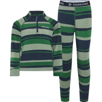 Didriksons Kids' Jadis Printed Set 4 Trails Green
