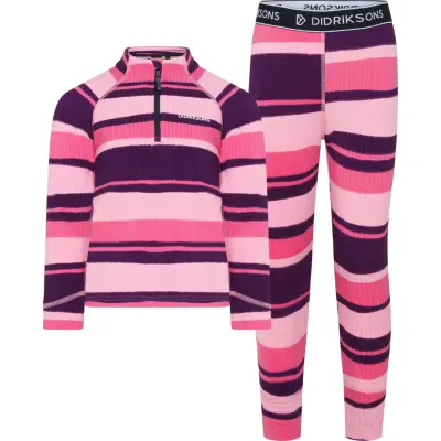 Didriksons Kids' Jadis Printed Set 4 Trails Pink