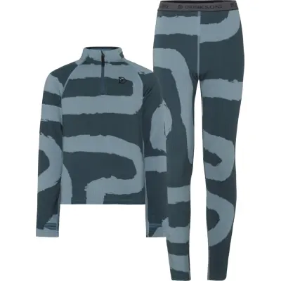 Didriksons Kids' Yotta Printed Set Path L Blue