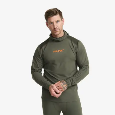 Downhill Base Layer Balaclava Top Herr Kambaba Green/Rosin Green, Storlek:XS