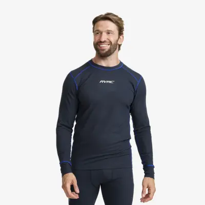 Downhill Base Layer Top Herr Deep Navy/Surf The Web, Storlek:M