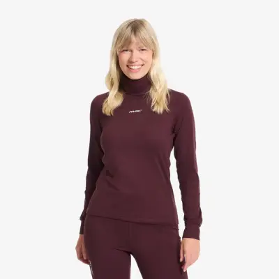 Downhill Base Layer Turtleneck Top Dam Winetasting, Storlek:4XL