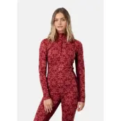 Edith Half Zip, Burgundy Red, S,  Ullunderställ