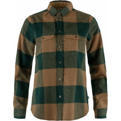 Fjällräven Women's Canada Shirt Longsleeve Deep Patina/Buckwheat Brown