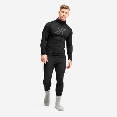 Fuse Merino Base Layer Set - Herr - Anthracite, Storlek:S-M - Underställ