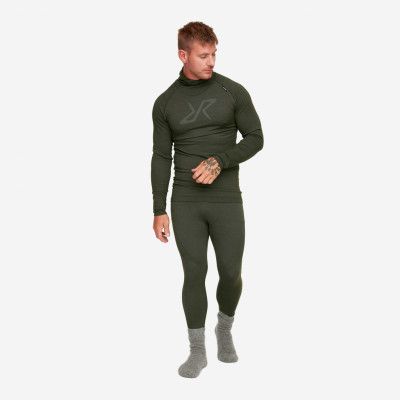 Fuse Merino Base Layer Set - Herr - Forest Night, Storlek:L-XL - Underställ