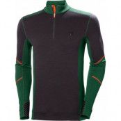 Helly Hansen Workwear Men's Halfzip Shirt Lifa Merino Green/Ebony