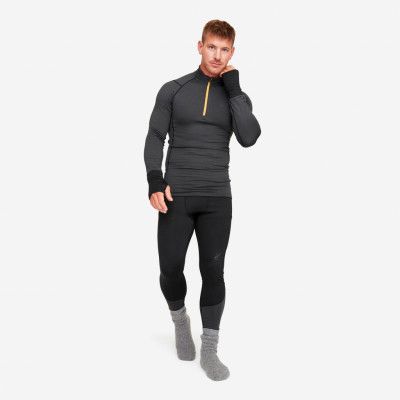 Hiball Waffle Base Layer Set - Herr - Anthracite/Radiant Yellow, Storlek:XS - Underställ
